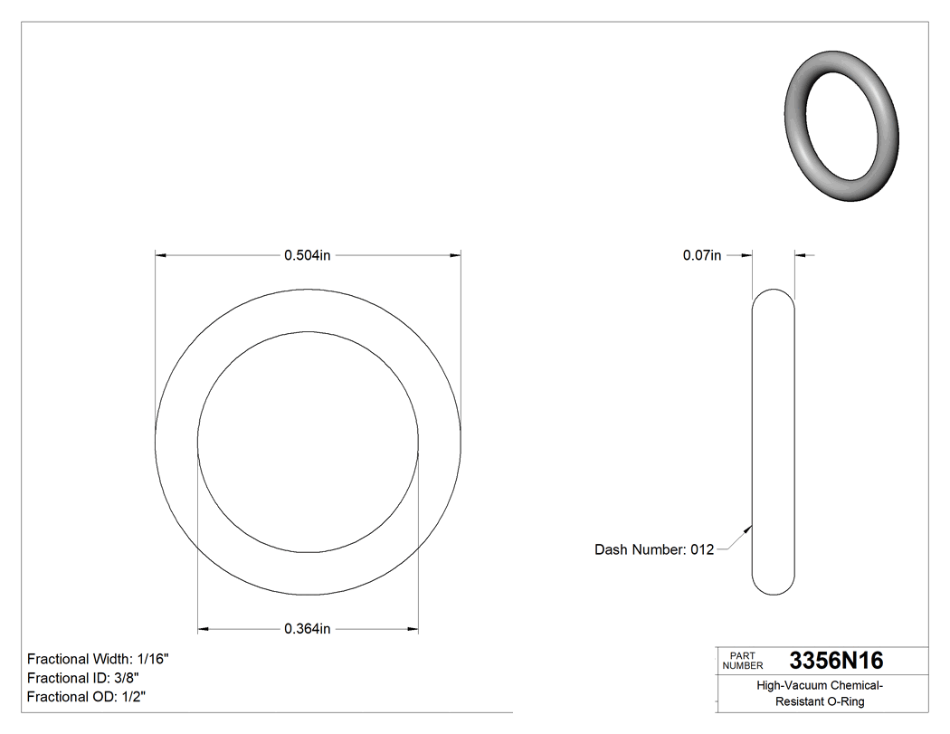 Technical drawing - 3356N16